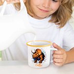 Design Your Favorite Dinosaur and Make Every Sip Special - Personalized 12 oz Name Enamel Mug