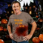 Personalised Horror Bloody Printed Soft Funny Men's T-shirt with Name and Text Trick or Treat Spooky Season Halloween Gift for Men