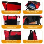 Borsa tote capiente personalizzata con nome e personaggio animato, con tasca a rete - Regalo speciale di ritorno a scuola per insegnanti