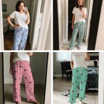 Pantalones de pijama a rayas personalizados con foto de cara, nombre y bolsillo Regalo de cumpleaños para fiesta de uso diario para los dueños de mascotas de la familia