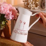 Toile de Jouy personnalisée Vase à fleurs en céramique avec 1-9 noms Décoration d'intérieur Cadeau d'anniversaire pour Besties Friends