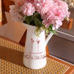 Toile de Jouy personnalisée Vase à fleurs en céramique avec 1-9 noms Décoration d'intérieur Cadeau d'anniversaire pour Besties Friends