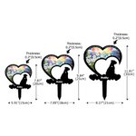 Personalised Heart Faux Stained Glass Pet Silhouette Garden Stake with Text and Name Memorial Sympathy Loss of Pet Gift for Dog Owners