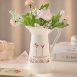 Toile de Jouy personnalisée Vase à fleurs en céramique avec 1-9 noms Décoration d'intérieur Cadeau d'anniversaire pour Besties Friends