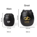 Gepersonaliseerde Asurn met Pootafdruk voor Hond en Kat met Gegraveerde Naam en Datum Herdenkingscadeau voor Huisdierliefhebber