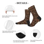 Personalised Vintage Bookshelf Cartoon Reading Character Soft Mid-Calf Socks with Name and Text Birthday Gift for Book Lovers Bookworms