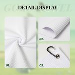 Personalized Comic Style Character Absorbent Waffle Golf Towel with Name and Hanging Clip Sports Accessory Birthday Gift for Golf Player Golf Lover