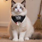 Spersonalizowany prezent na Halloween dla miłośników zwierząt No Tricks Just Treats Devil Wings Cat Dog Soft Pet Bandana Spooky Season Halloween Gift for Pet Lovers Pet Parents