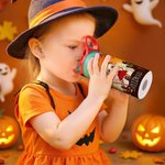 Henkilökohtainen Halloween-teema sarjakuvahahmon nimi 12 oz eristetty vesipullo, jossa on olki ja roiskesuojattu kansi Halloween Party pojille tytöille