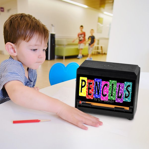 Dispensador de lápices personalizado con texto Decoración del aula Regalo de agradecimiento por la vuelta al cole para un niño profesor