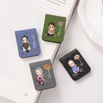 Marque-Page Magnétique en Cuir PU Personnalisé avec Fleur de Naissance Personnage de Dessin Animé et Nom Cadeau pour Amateur de Livres