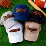 Henkilökohtainen Monivärinen säädettävä Baseball Cap nimi Travel Accessory Syntymäpäivä lahja isälle Lapset