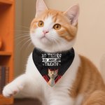 Spersonalizowany prezent na Halloween dla miłośników zwierząt No Tricks Just Treats Devil Wings Cat Dog Soft Pet Bandana Spooky Season Halloween Gift for Pet Lovers Pet Parents