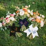 Personalized Monogram Bouquet Prom Sash with Embroidered Text Bouquet Ribbon Wrapping Homecoming Wedding Gift for Girls Graduates