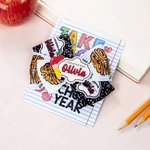 Henkilökohtainen kynä koostumus kirja Design Hair Bow Clip nimi ja kortti hiukset lisävaruste Takaisin kouluun ensimmäinen päivä lastentarha lahja tytöille