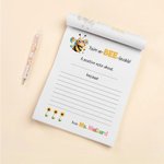 Personalized Tiger Snail Bee Brag Notepad with 40/80 Pages and Text Back to School Teacher's Day Appreciation Gift for Teachers