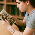 Autocollants de Tatouage Personnalisés avec Avatar Style Bande Dessinée et Nom Cadeau d’Anniversaire pour Femmes et Hommes