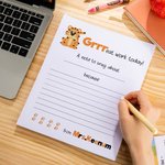 Personalized Tiger Snail Bee Brag Notepad with 40/80 Pages and Text Back to School Teacher's Day Appreciation Gift for Teachers