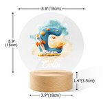 Spersonalizowana lampka nocna LED z imieniem i nazwiskiem Fantasy Nebula Rocket Planet z drewnianą podstawą Dekoracja pokoju Baby Shower Prezent urodzinowy dla dziecka Nowa mama