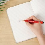 Set di penne a sfera personalizzate multicolore con incisione di qualsiasi icona 5 pezzi con stilo e testo Regalo di laurea per colleghi e amici
