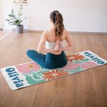 Henkilökohtainen kesä Boho tanskalainen kukkainen liukastumisen estävä joogamatto, jossa on nimi Fitness-urheilutarvikkeet Syntymäpäivä joukkue lahja joogan ystäville