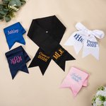 Personalized Monogram Bouquet Prom Sash with Embroidered Text Bouquet Ribbon Wrapping Homecoming Wedding Gift for Girls Graduates