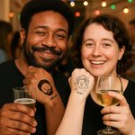 Autocollants de Tatouage Personnalisés avec Avatar Style Bande Dessinée et Nom Cadeau d’Anniversaire pour Femmes et Hommes