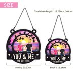 Attrape-Soleil Personnalisé avec Personnage de Dessin Animé et Nom Décoration Maison Cadeau Anniversaire pour Couple