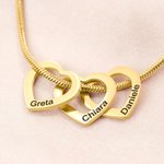 Collana con ciondolo a forma di cuore personalizzata con 1-12 nomi incisi gioiello regalo di compleanno per festa della mamma e della nonna per donne