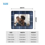 Personalised Buffalo Plaid Photo Non-Slip Mouse Pad Office Desk Accessory Birthday Christmas Gift for Family Friends Colleagues