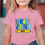 Personlig Graffiti Grid Grade Pencil Soft Kid T-shirt Sweatshirt Hoodie med namn Tillbaka till skolan Födelsedagspresent för pojkar flickor