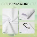 Personalisiertes Golf Waffelhandtuch mit Karikatur-Figur Namen und Karabinerhaken Sport Zubehör Geburtstag Geschenk für Golfspieler Golfliebhaber 7