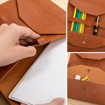 Personalized The Holy Bible Flower Portable A5 PU Leather Notebook Cover with Text and Pocket Birthday Inspirational Gift for Christian 8