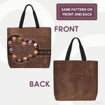 Personalizada Retro Nacimiento Flor Gran Capacidad Impermeable Bolsa Tote con Nombre y Título Día de la Madre Cumpleaños Aniversario Regalo para Mujeres Mamá Abuela