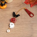 Personalized Cute Bat Pumpkin Ghost Tumbler Charm with Letter Straw Accessories for 20 oz to 40 oz Stanley Tumbler Halloween Gift for Friend Kids