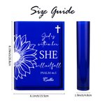 Personalized Sunflower Cross Bible Quotes Clear Book Vase with Name Aesthetic Room Decor Baptism Birthday Gift for Women Christians