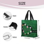 Personalizada Retro Nacimiento Flor Gran Capacidad Impermeable Bolsa Tote con Nombre y Título Día de la Madre Cumpleaños Aniversario Regalo para Mujeres Mamá Abuela