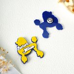 Personalised Poodle Shape Soror Name Brooch Pin Sorority Accessories Bid Day Sorority Initiation Gift for Sister Friend