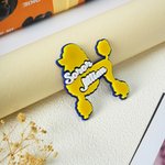 Personalised Poodle Shape Soror Name Brooch Pin Sorority Accessories Bid Day Sorority Initiation Gift for Sister Friend