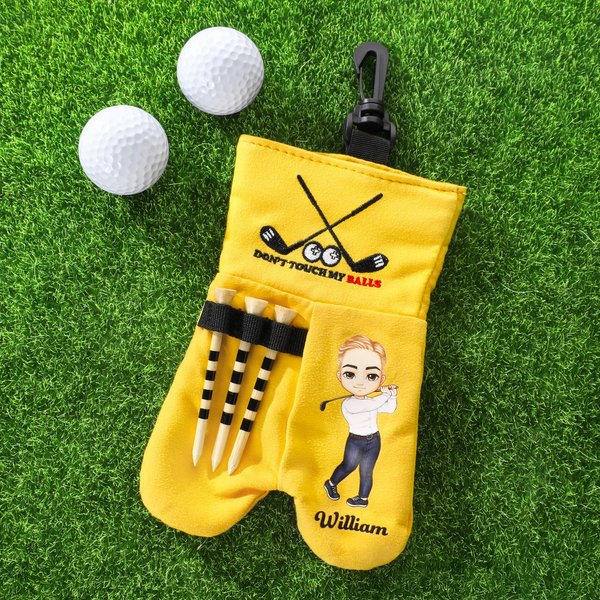 Don't Touch My Balls - Personalised Cartoon Character Golf Ball Sack