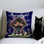 Henkilökohtainen söpö Whimsical kissa koira pehmeä heittää tyynyn kansi nimi Home Decor syntymäpäivälahja ystäville perheen lemmikkieläinten ystäville