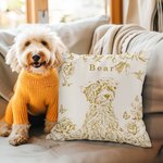 Henkilökohtainen Floral Pet Photo Soft Throw tyynynpäällinen nimi ja päivämäärä Home Decor joulu syntymäpäivälahja lemmikkieläinten ystäville