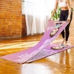 Personalized Female Cartoon Character Super Absorbent Yoga Towel with Name and Text Sports Accessories Gift for Women Yoga Lovers