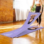 Personalized Birth Flower Cartoon Character Super Absorbent Yoga Mat Towel with Name Gym Accessories Birthday Gift for Women Yoga Lovers