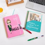 Planner A5 personalizzato con nome e personaggio in stile cartone animato pagine settimanali e mensili regalo per ritorno a scuola per insegnanti
