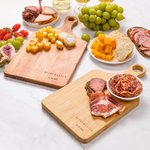 Personalisiertes Schlichtes Schneidebrett für Charcuterie und Wurstplatten mit Namen Datum Griff Einweihung Geburtstag Geschenk für Familie Freunde