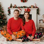 Pantalon de Pyjama pour Enfant Adulte Personnalisé avec Nom et Photo de Visage Cadeau Anniversaire pour Famille Amis