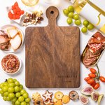 Personalisiertes Schlichtes Schneidebrett für Charcuterie und Wurstplatten mit Namen Datum Griff Einweihung Geburtstag Geschenk für Familie Freunde