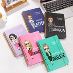 Planner A5 personalizzato con nome e personaggio in stile cartone animato pagine settimanali e mensili regalo per ritorno a scuola per insegnanti