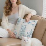 Henkilökohtainen Floral Pet Photo Soft Throw tyynynpäällinen nimi ja päivämäärä Home Decor joulu syntymäpäivälahja lemmikkieläinten ystäville